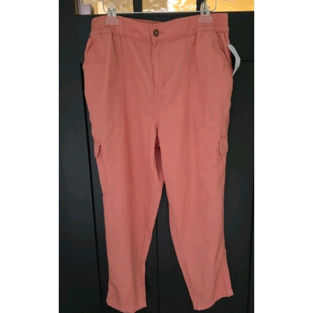 NEW Peach Wonderly Women Soft Cargo Pant Size 1X